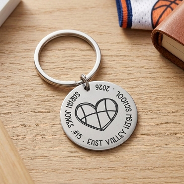 Personalized Basketball Keychain With Player Name Number and Team